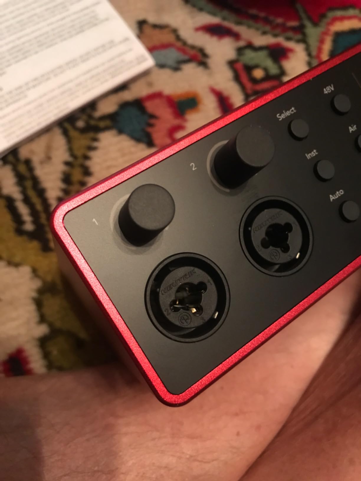 Focusrite Scarlett 4i4 4th Gen USB-C Audio Interface | 4-In 4-Out, 2 Mic Preamps, 2 Hi-Z Inputs, 4 Line Inputs, MIDI In/Out, Auto Gain, Clip Safe, Air Modes, 24-Bit/192kHz customer photo 2
