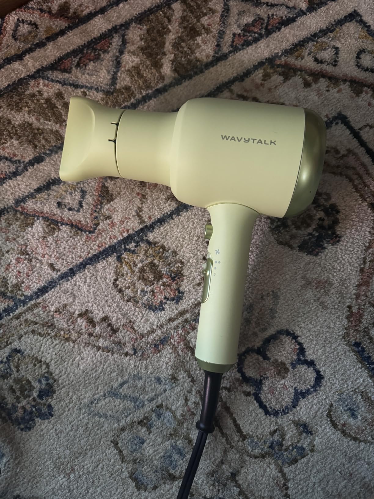 Wavytalk Blown Away Ionic Hair Dryer with Diffuser for Curly Hair | 1875W Fast Drying, 3 Attachments for All Hair Types, Ceramic Healthy Shine, Lightweight & Quiet (Black) customer photo 2
