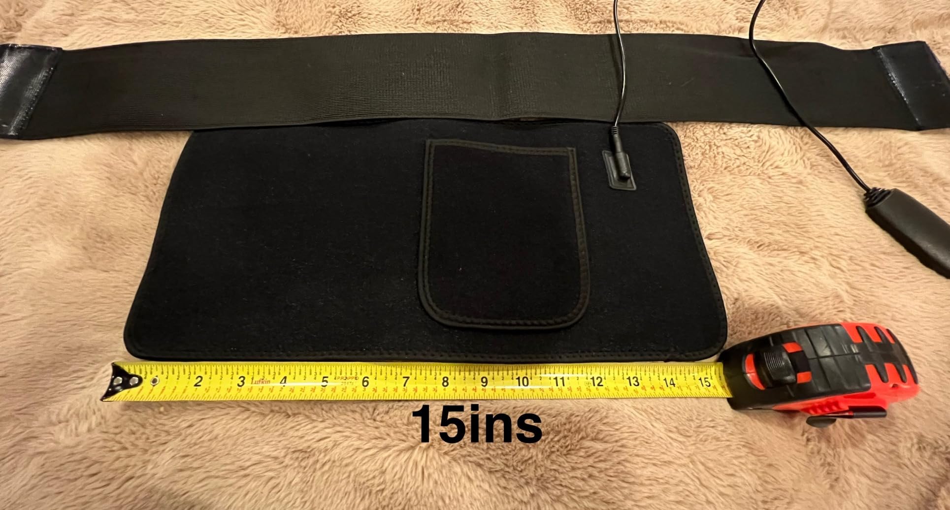 Red Light Heating Pad for Body Back Knee Shoulder Hands Feet 660nm 850nm Home Use 3 Chips in 1 Infrared Wrap Belt Gift for Women Men (Corded) customer photo 2