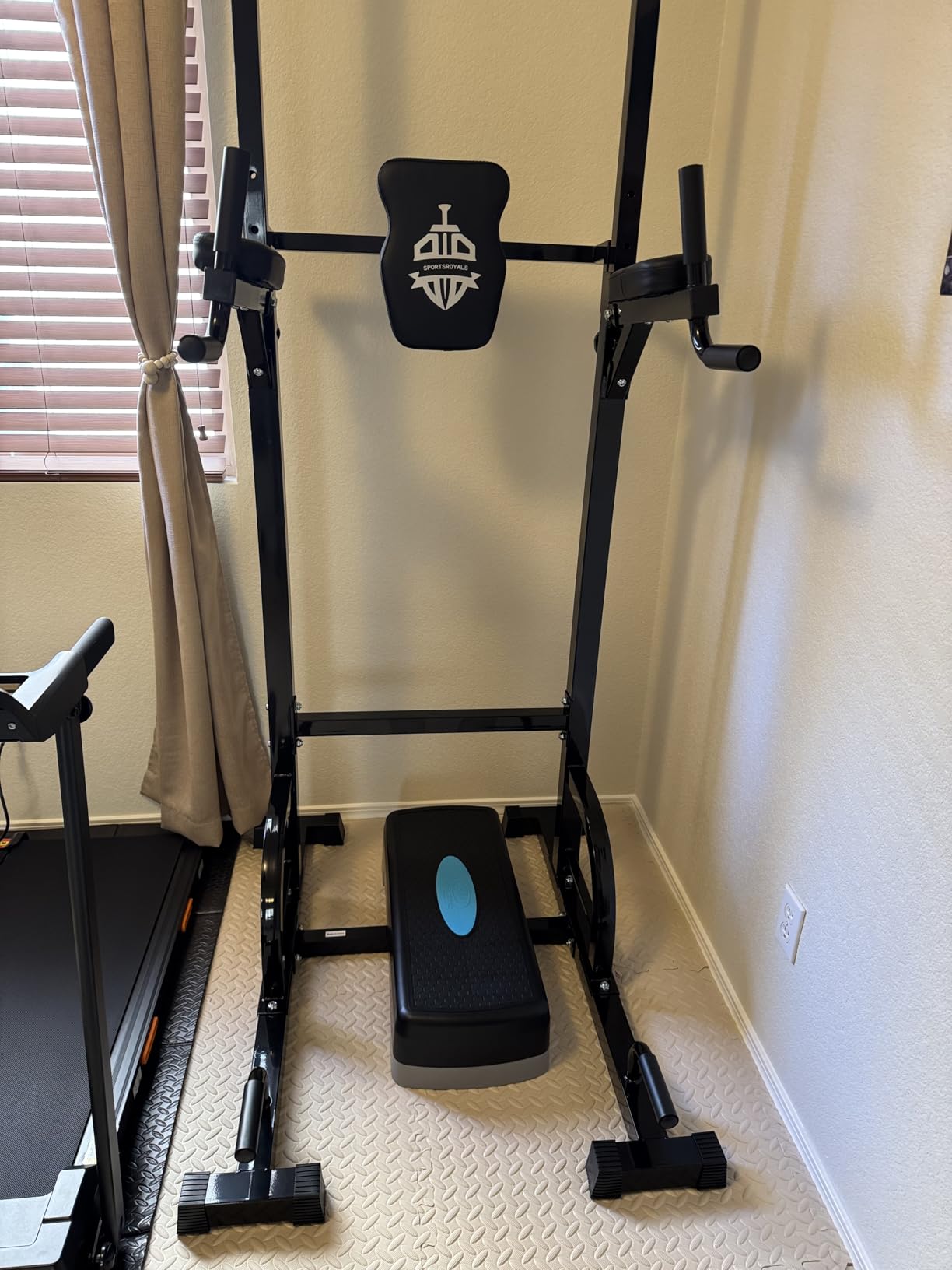 Sportsroyals Power Tower Pull Up Bar Station, 450LBS Stable Pull Up Dip Station for Home Gym Strength Training Equipment | FED Fitness customer photo 1