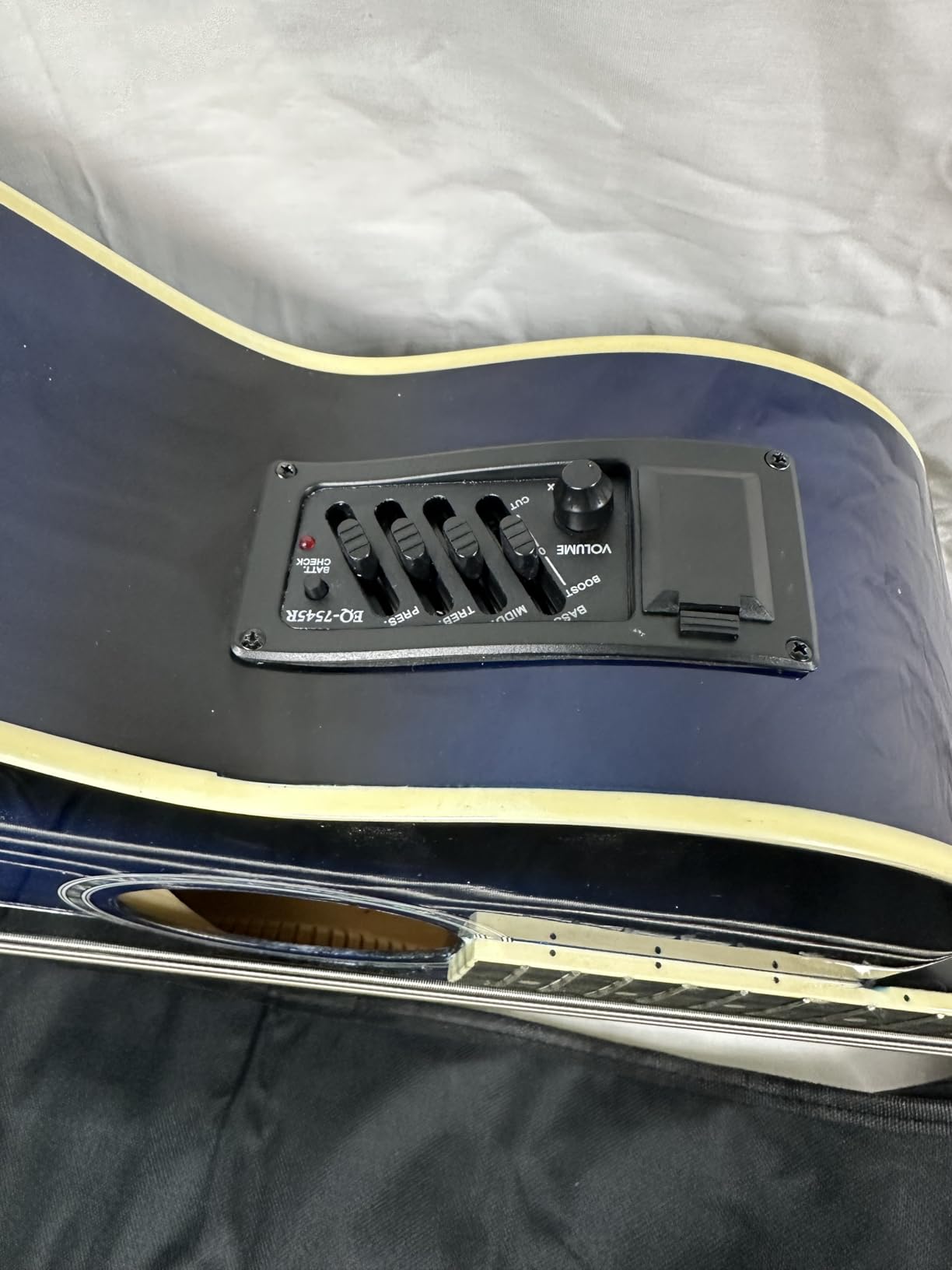 Ktaxon 4 String Acoustic Bass Guitar, Full Size Bass Guitar Kit, Blue customer photo 1