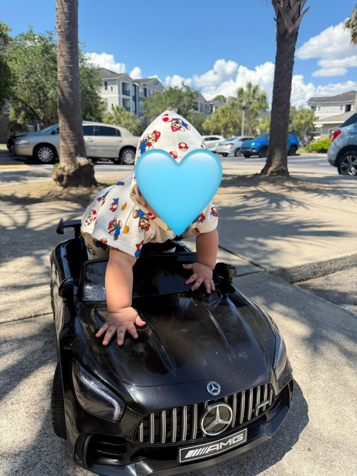12V Licensed Mercedes Benz AMG GTR Kids Ride on Electric Car, Black | Electric Vehicle w/Parent Remote, Bluetooth, Wider Seat, LED Lights, Openable Doors, Smooth Start, 3 Speeds customer photo 2