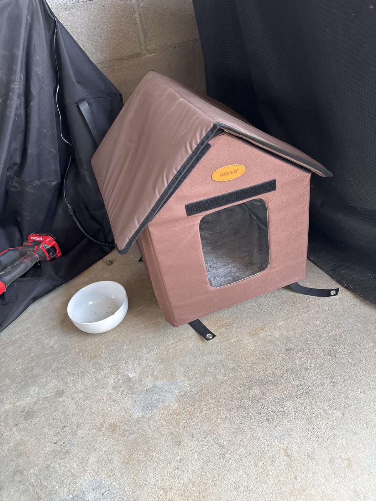 Heated Cat Houses for Outdoor Cats - Elevated Weatherproof Insulated Heated Outdoor Cat House for Winter - Feral Cat Shelter for Outside Cats - Outdoor Heated Cat House (Green) customer photo 2