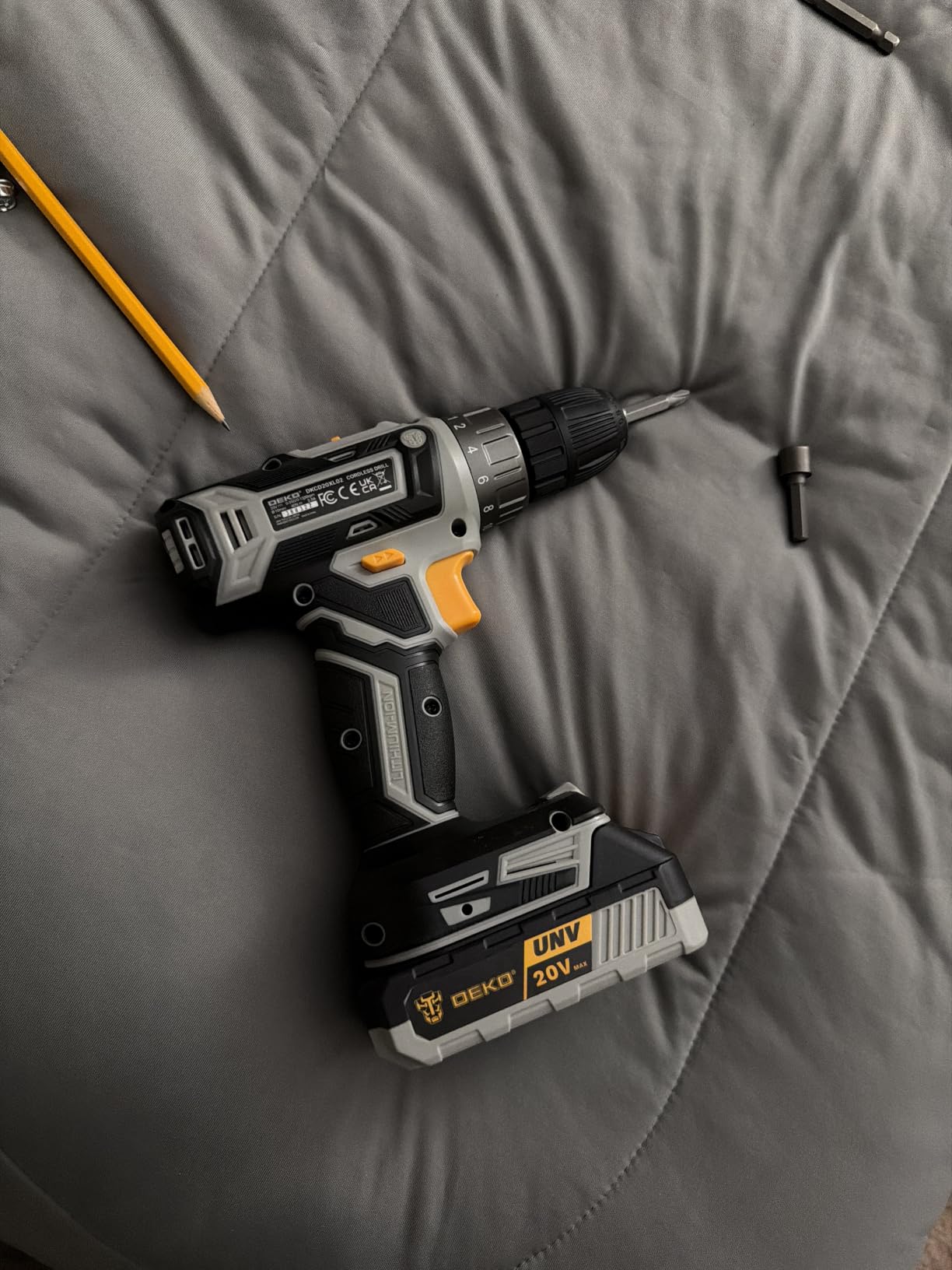 Power Drill Cordless: DEKOPRO Cordless Drill 20V Electric Power Drills Set Tool Drills Cord-less Set with Battery and Charger customer photo 1