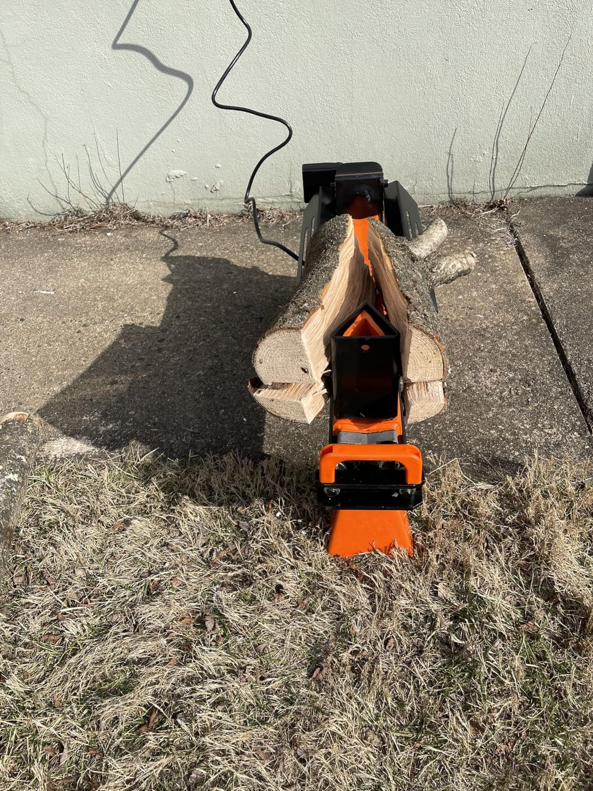 PROYAMA 7T Electric Log Splitter, 15A Motor Wood Splitter with Cross Wedge | Firewood Splitting Machine with Hydraulic Ram for Home Heating, and Yard Maintenance customer photo 2