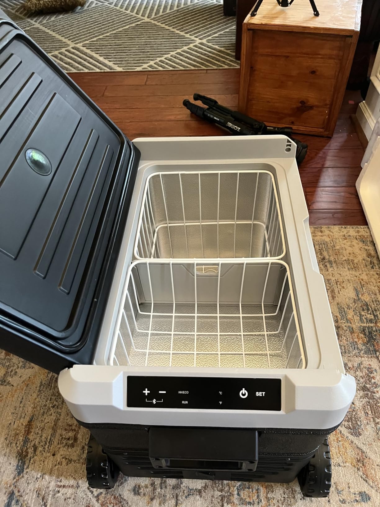 EUHOMY 37QT 12 Volt Refrigerator, -4℉~68℉ Portable Freezer, for Car | No Ice Needed, 12V&100-240V,Wheels&Basket Fast Cooling, ECO/MAX Modes, 3-Level Battery Protection, Home&Outdoor Use,Low Noise customer photo 1