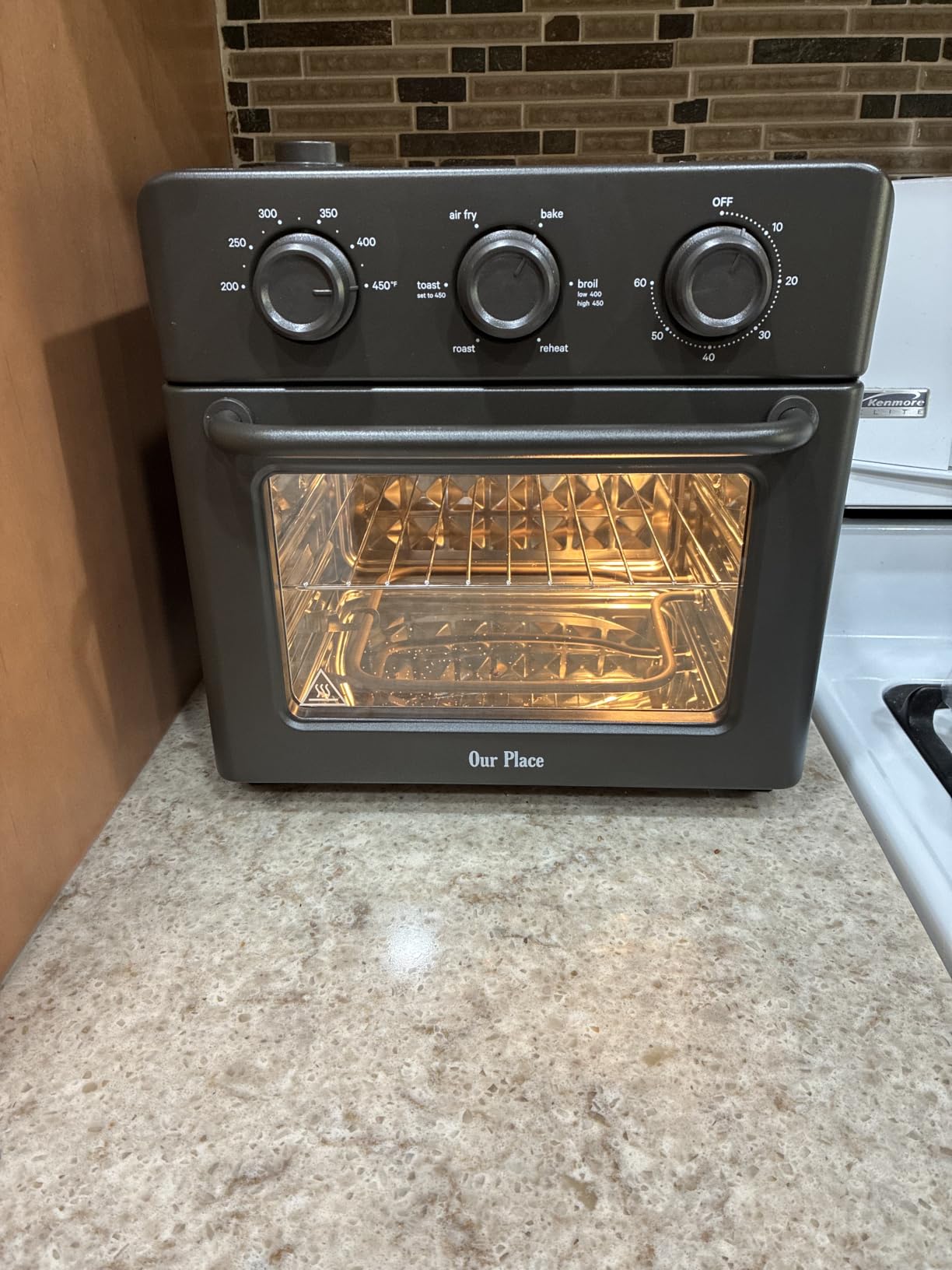 Our Place Wonder Oven, 6-in-1 Air Fryer & Toaster Oven, 2-Rack, 13 Qt | Non-toxic air fryer toaster oven combo customer photo 1