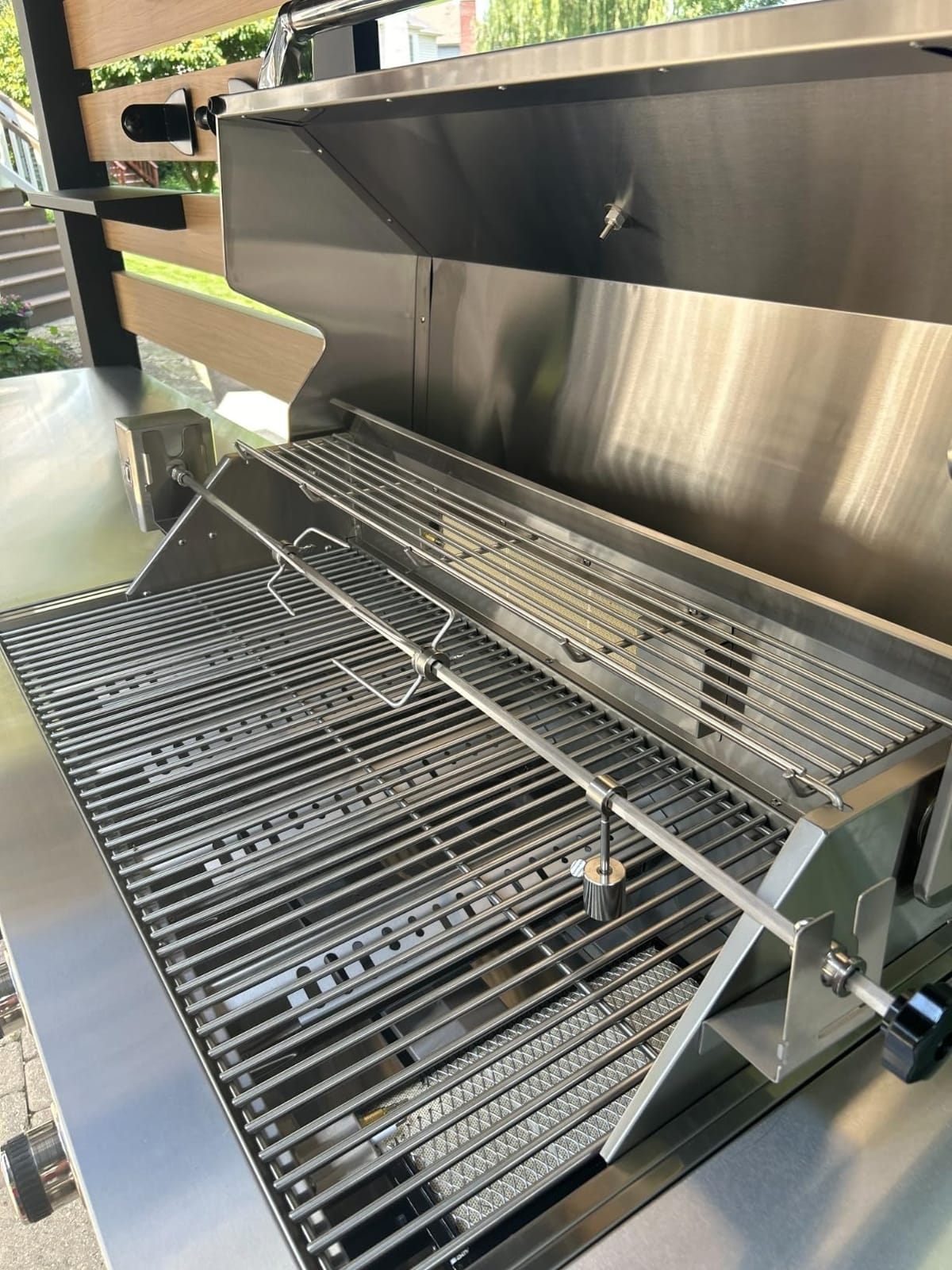 Backyard Discovery Fusion Flame Galvanized Steel Covered Outdoor Kitchen with 5-Burner Stainless Grill, Refrigerator, Countertop, Storage, and Roof customer photo 1