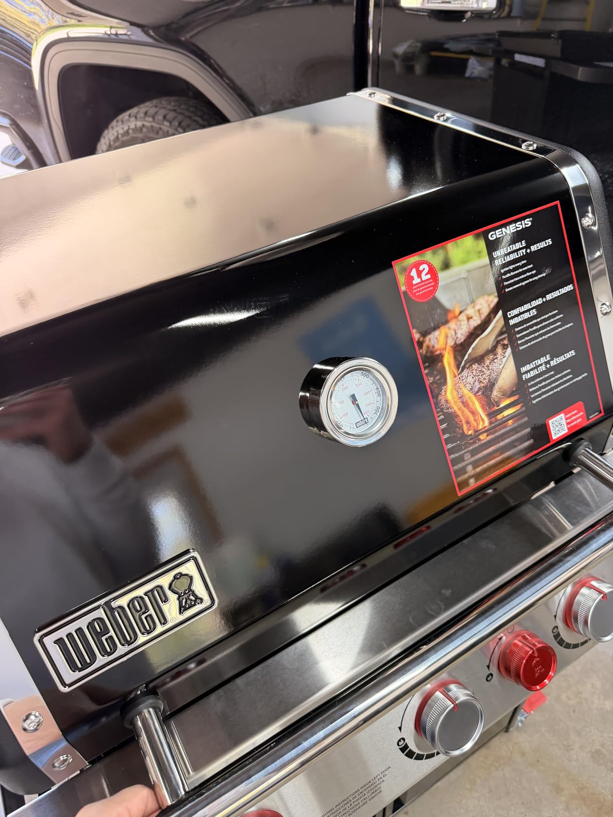 Weber Genesis E-325 Liquid Propane Gas Grill for Outdoor Cooking, 3 Burners, Black - Porcelain-Enameled, Cast-Iron Grates, PureBlu Burners & Sear Zone customer photo 2