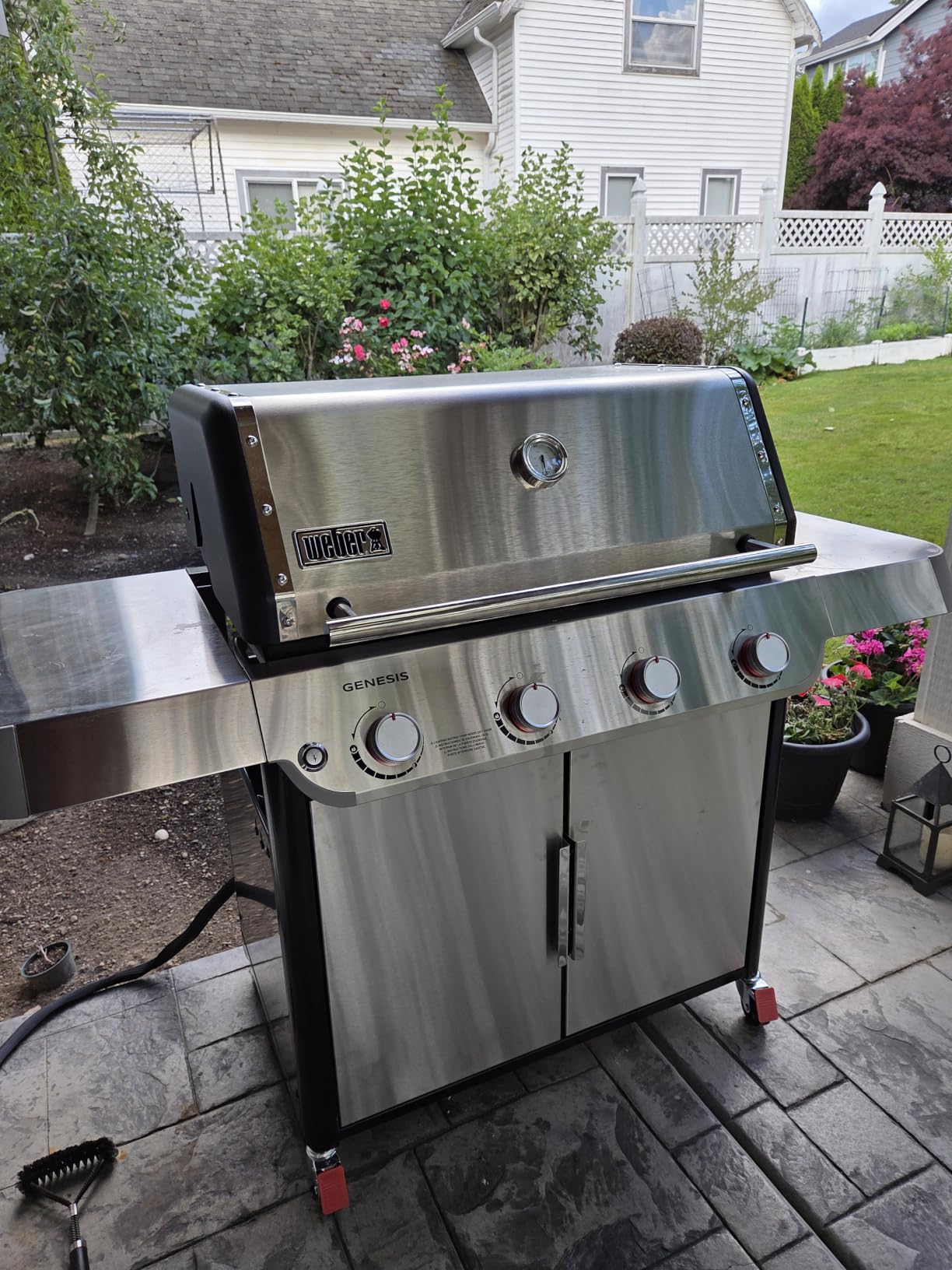 Weber Genesis S-415 Natural Gas Grill for Outdoor Cooking, Stainless Steel, 4 Burners - Stainless Steel Cooking Grates & PureBlu Burners customer photo 2