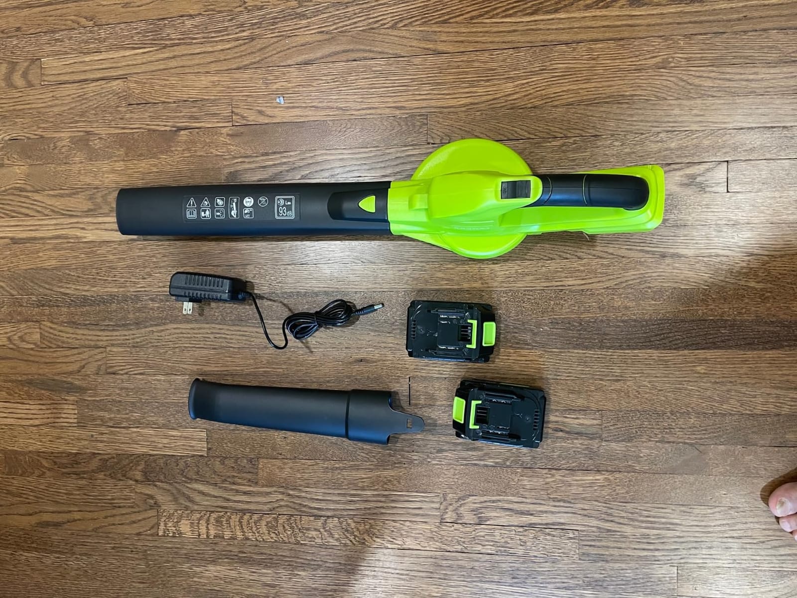 Leaf Blower Cordless with 2 Battery and Charger, 130MPH 180CFM High Speed Leaf Blower with 2 Tubes, 20V Electric Leaf Cleaner, Lightweight Handheld Blowers for Lawn Care, Patio, Garden, House, Depot customer photo 1