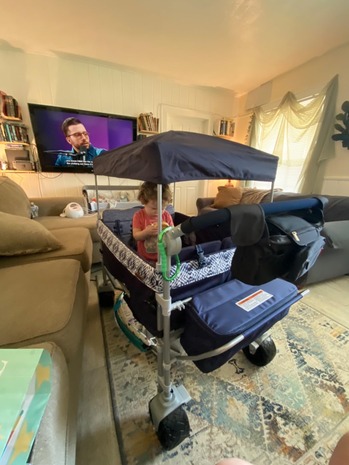 Safety 1st Summit Quad Wagon Stroller, 4 Seat Quad Stroller Wagon, Navy Ink customer photo 2