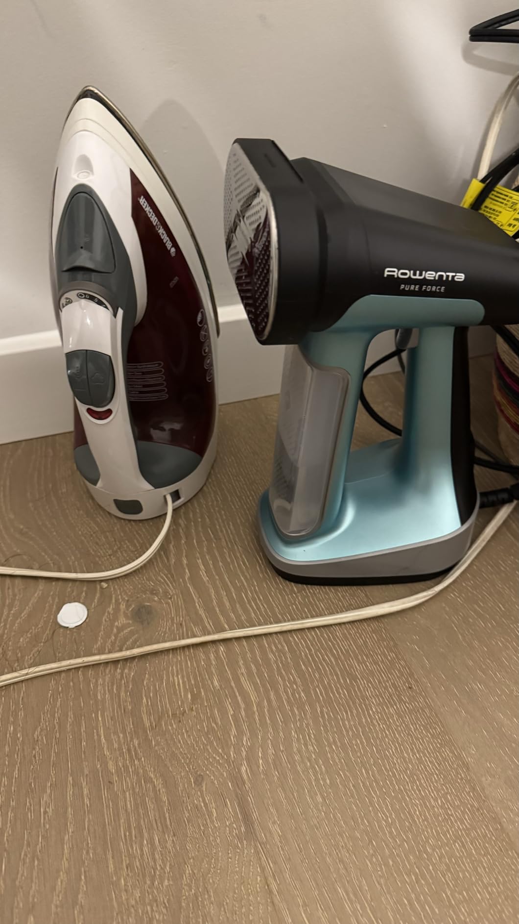 Rowenta Pure Force 2in1 Steamer & Iron: Powerful 1875 Watts, Vertical Steaming & Horizontal Ironing, Auto-off, XL Tank Capacity (7.1 Oz), Green Clothes Steamer DR8822 customer photo 1