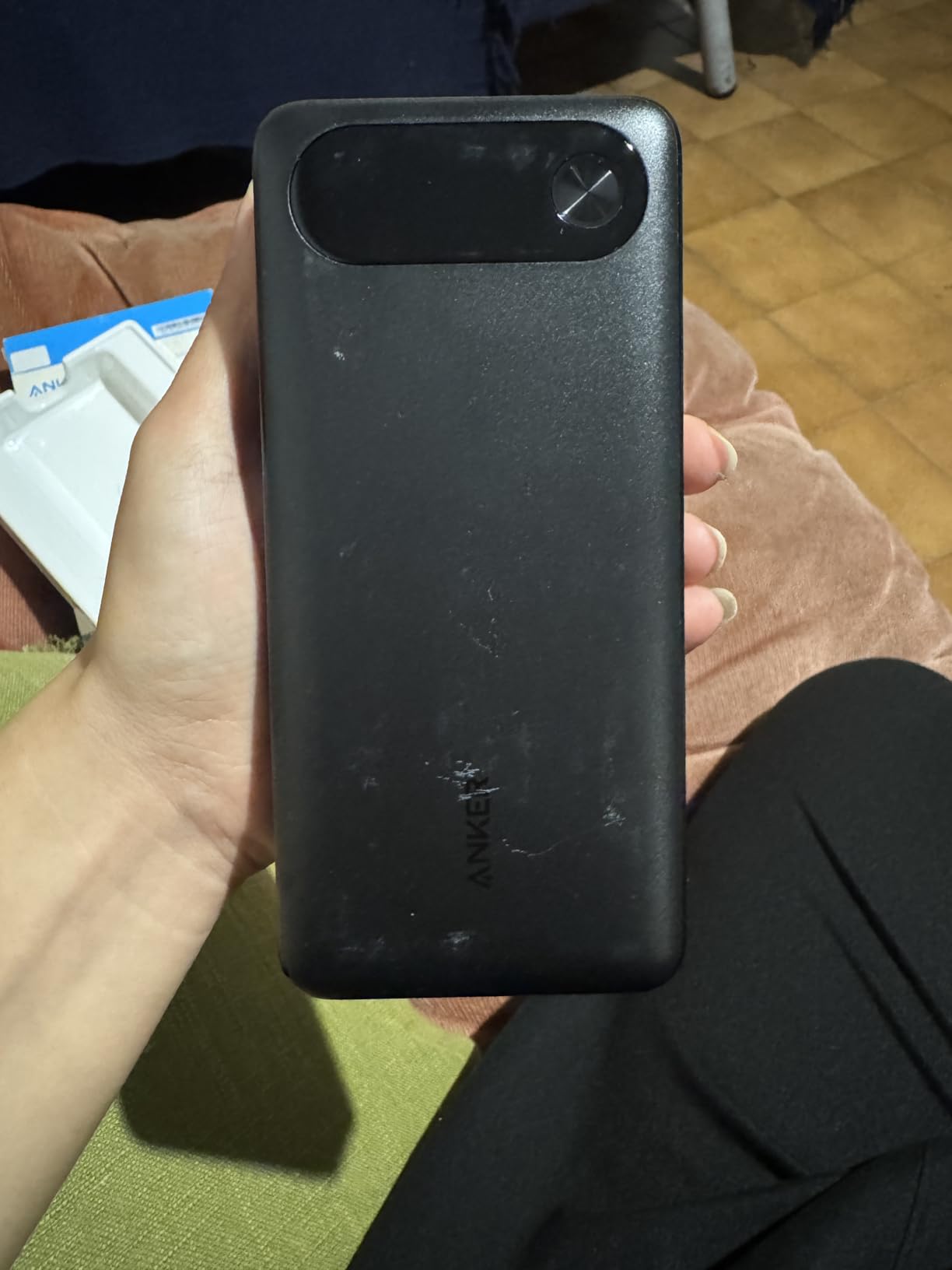 Anker Power Bank, 20,000mAh Travel Essential, Built-in USB-C Cable(Black) customer photo 1