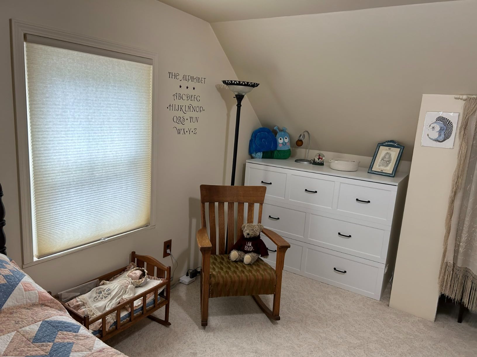 ECACAD Multi-Functional Murphy Cabinet Bed, Queen Size Bed Frame Murphy Chest with Built-in Power Strip & Drawers, Queen Foldable Platform BedFrame, White customer photo 1