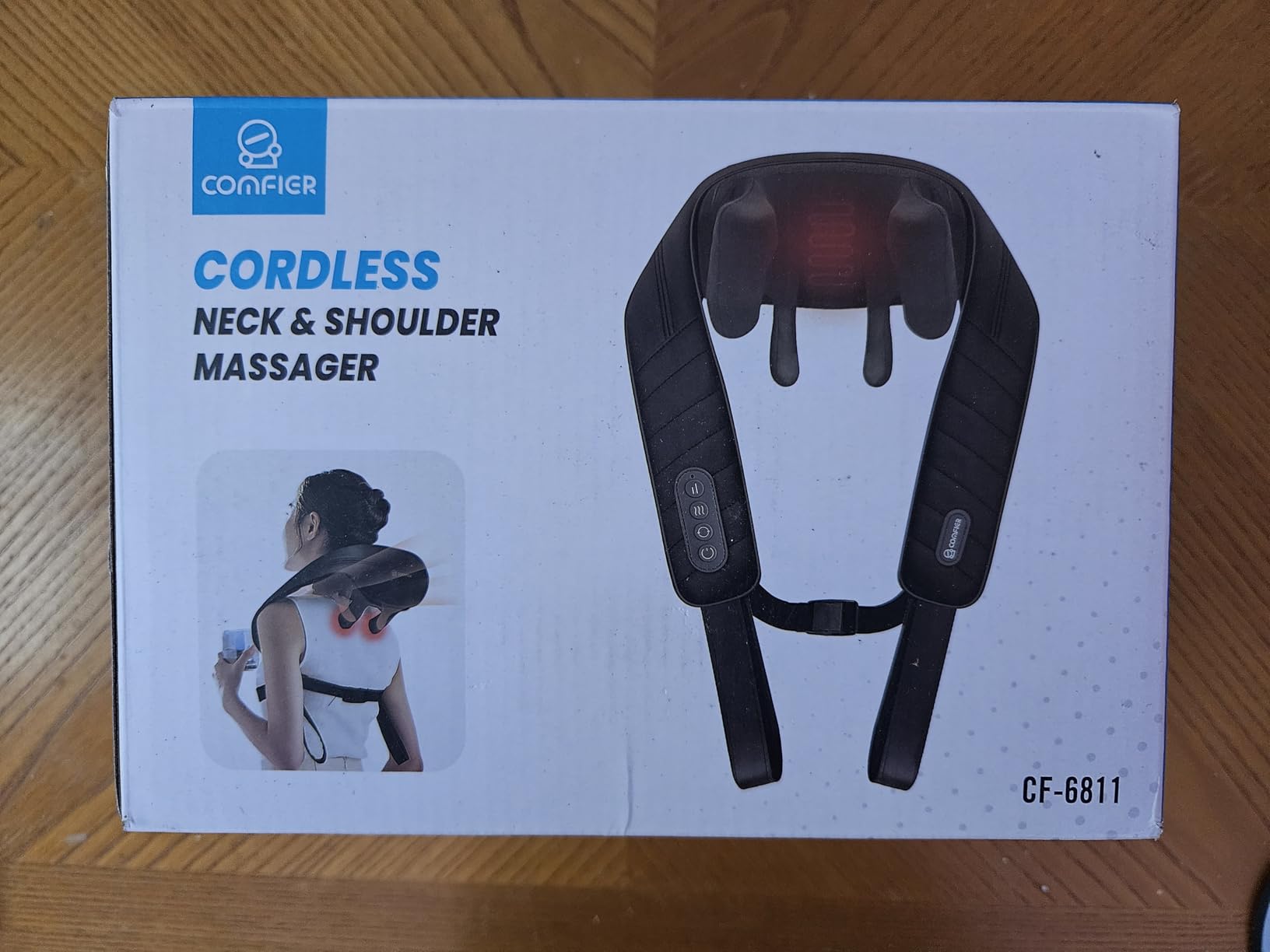 COMFIER Cordless Neck and Shoulder Massager with Heat, Wearable 4D Shiatsu Deep Tissue Kneading for Desk Workers and Drivers, Hands-Free Straps, FSA Eligible HSA Gift customer photo 2
