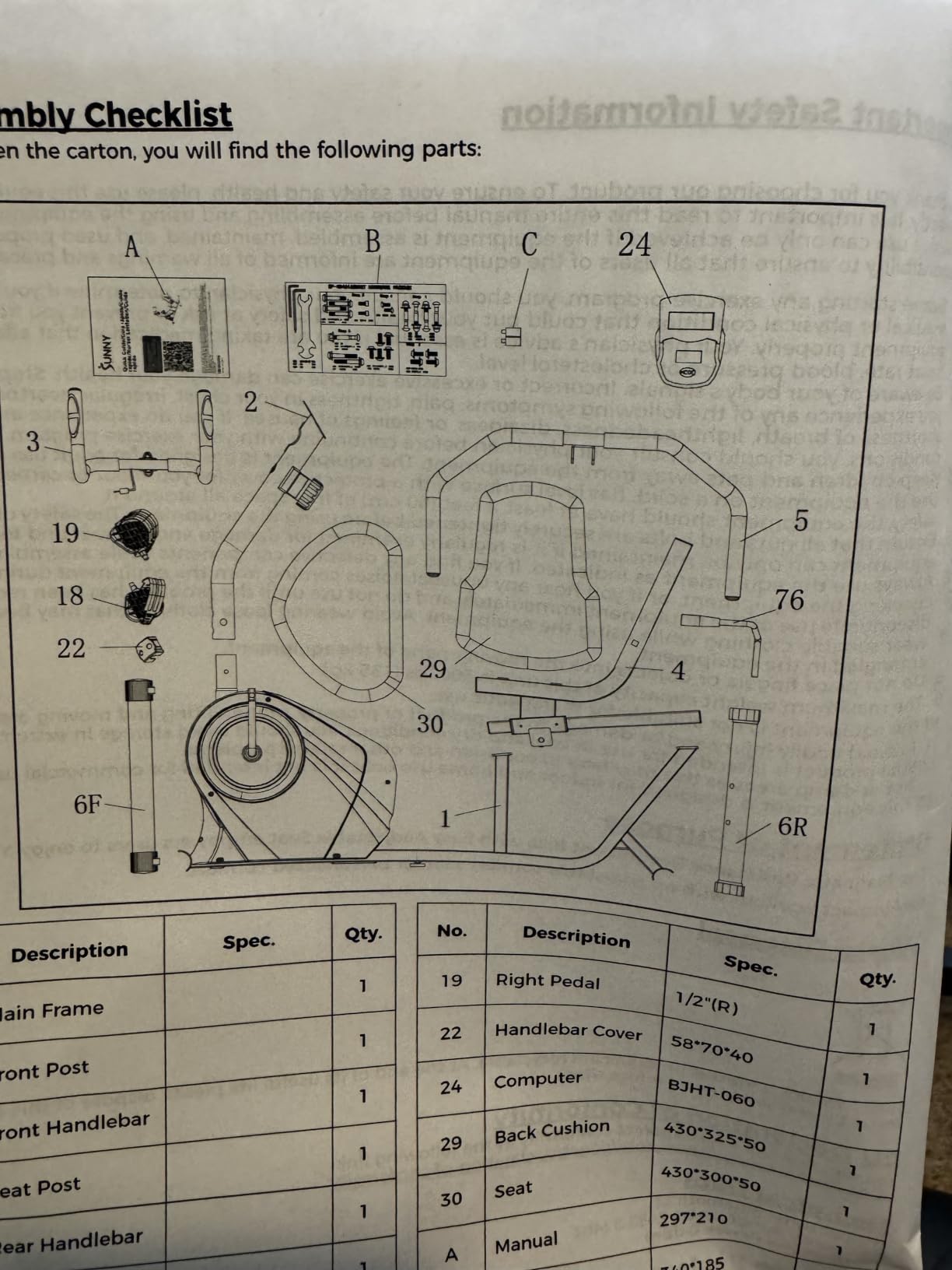 Sunny Health & Fitness Smart Recumbent Bike, Wide Cushioned Seat & Back, Indoor Cycling Machine for Adult/Seniors Home Exercise, Free SunnyFit App Connection customer photo 1