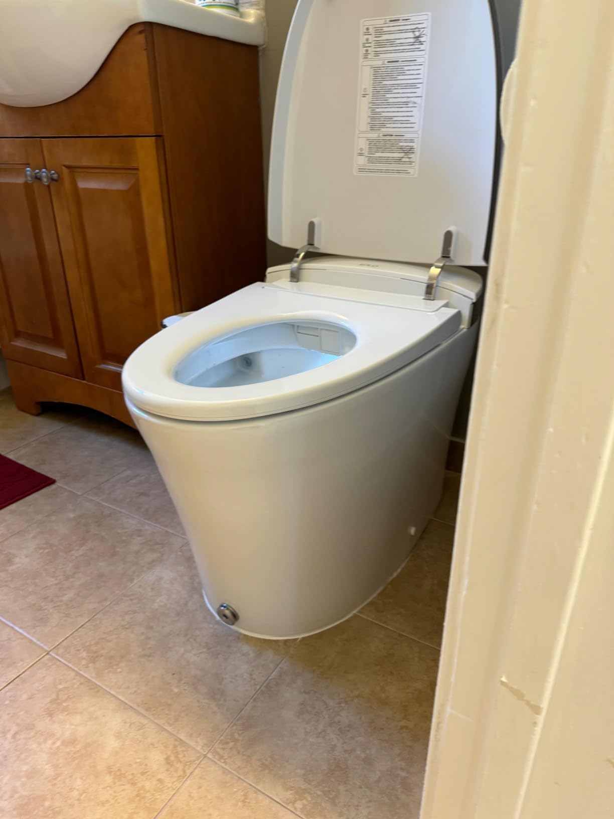EPLO iX7 Smart Bidet Toilet with Auto Open/Close Heated Seat Foam Dispenser | Auto Flush,Tankless,High-Speed Dryer,Night Light, Warm Water Wash, ADA Comfort Height,ECO Modern,LED Display,Blackout Flush customer photo 2