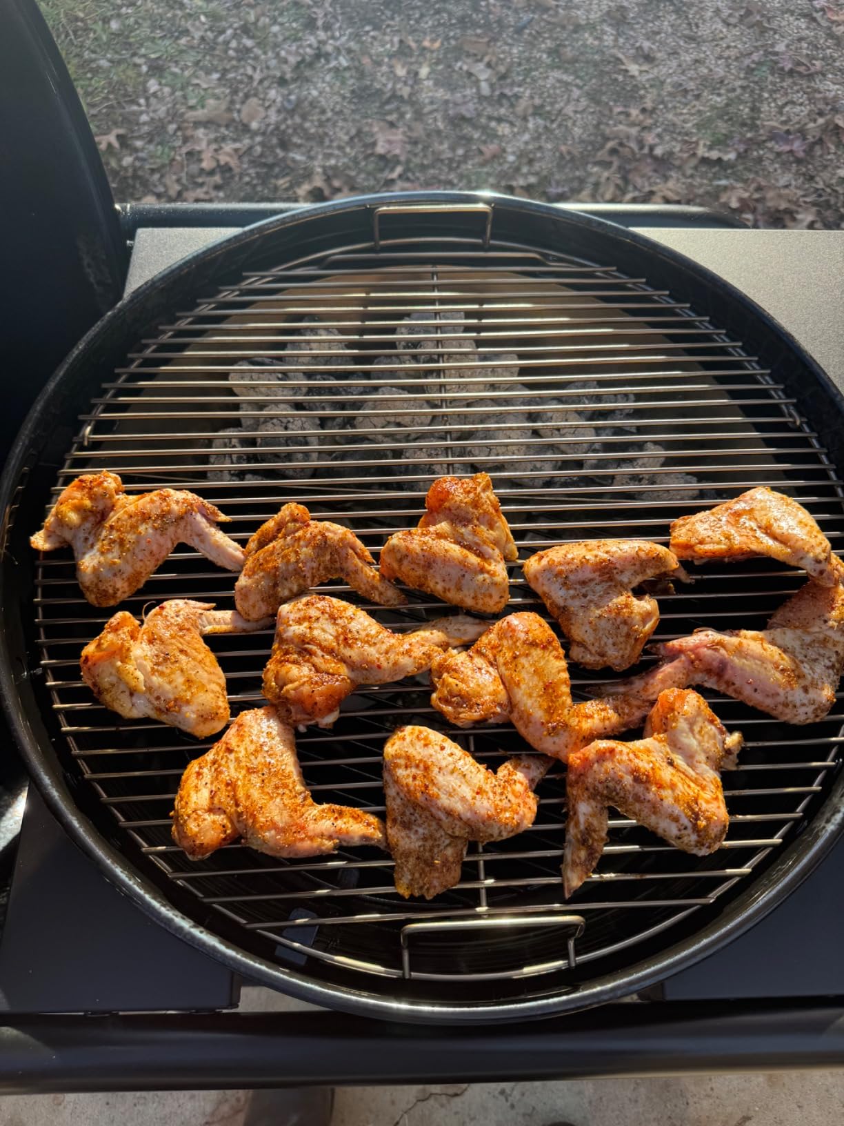 SnS Grills 22-Inch Charcoal Grill and Smoker - MasterKettle with Patented Slow 'N Sear Deluxe Insert, 304 Stainless EasySpin Grate, Integrated Side Table, 10-Year Warranty. customer photo 1