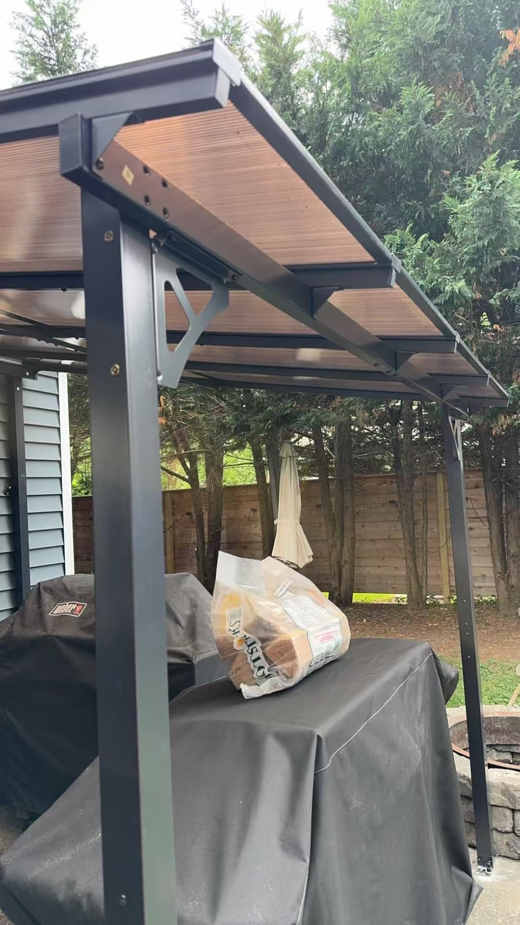 Aoxun 10' x 12' Gazebo for Patio, Gazebo Pergola with Sloped Roof, Large Wall-Mounted Heavy Duty Awnings, for Backyard, Deck, Patio customer photo 2