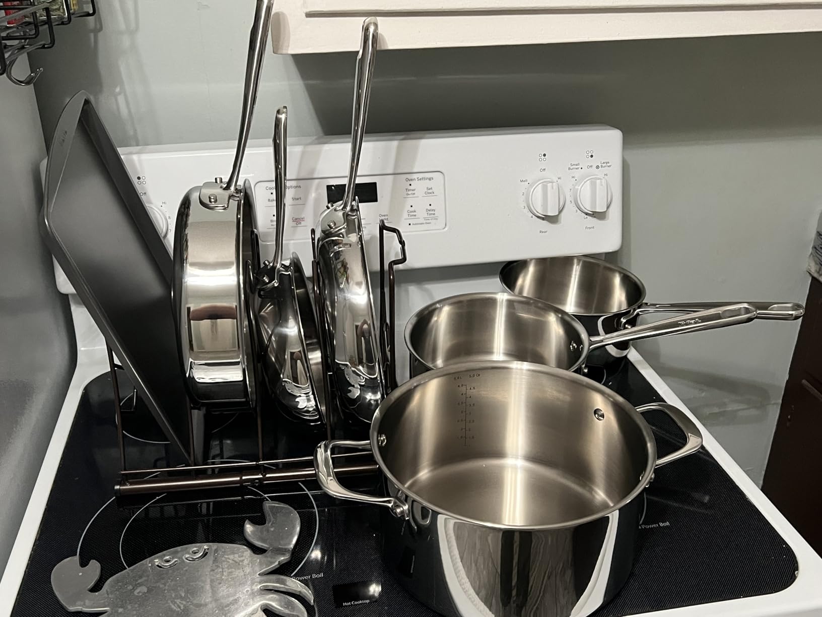 T-fal Pro Tri-Ply Stainless Steel 10-Piece Induction Cookware Set | NSF-certified, oven safe to 500°F, glass lids to 350°F, measuring marks inside, all cooktops including induction customer photo 2