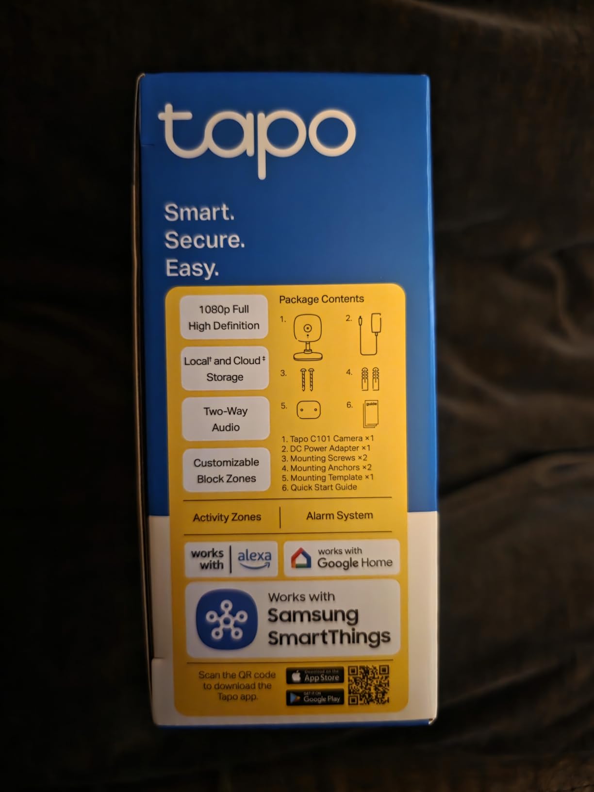 Tapo 1080P Indoor Security Camera, Baby Monitor, Dog Camera, C100(4-Pack) | Motion Detection, 2-Way Audio, Siren, Night Vision, Cloud & SD Card Storage, Works w/Alexa & Google Home, Wired customer photo 1