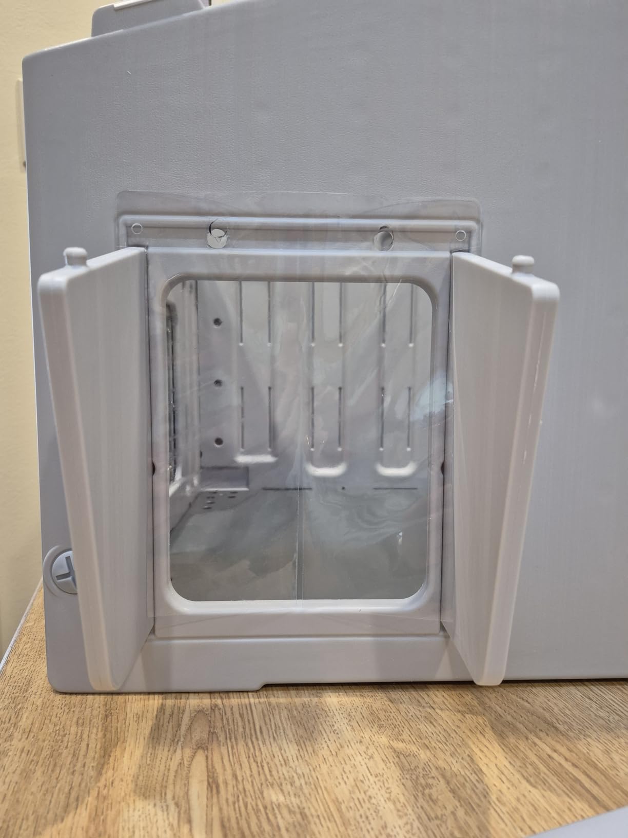Indestructible Heated Cat House for Outdoor Cats in Winter, 100% Waterproof & Weatherproof Heated Cat House for Outside, Fully Insulated Feral Cat Shelter for Outdoor Barn Strays, 17.7 x 17 x 17.5 in customer photo 2