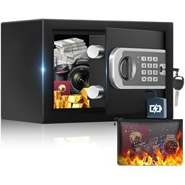 Safe Box, 3.5 Cuft Home Safe with Fireproof Waterproof Bag, Security Digital Safe for Home with Programmable Keypad, Smart Alert, Mute Mode, Anti-Theft customer photo 1