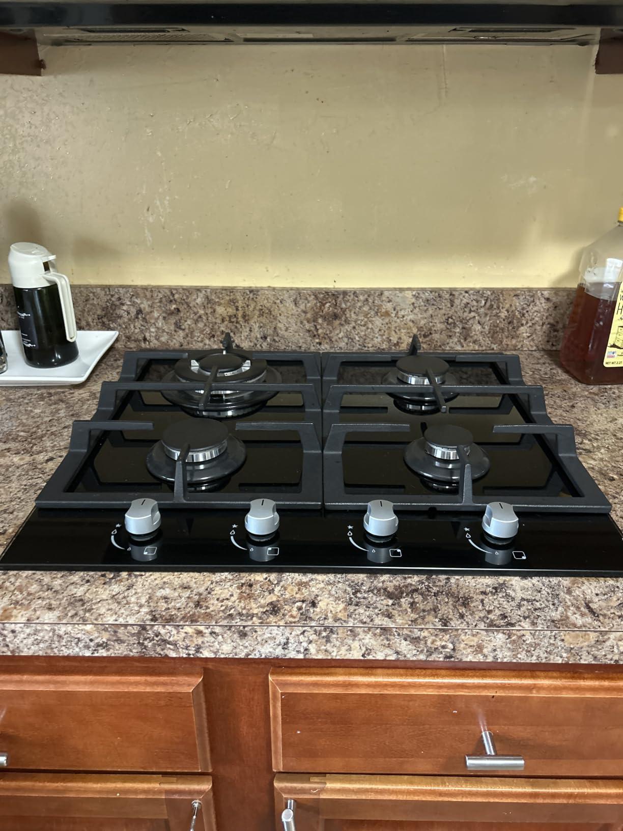 Gas Cooktop 30 Inch, Amzgachfktch 5 Burners Propane Stove, Built-in NG/LPG Convertible Gas Stove Top, Black Tempered Glass customer photo 1