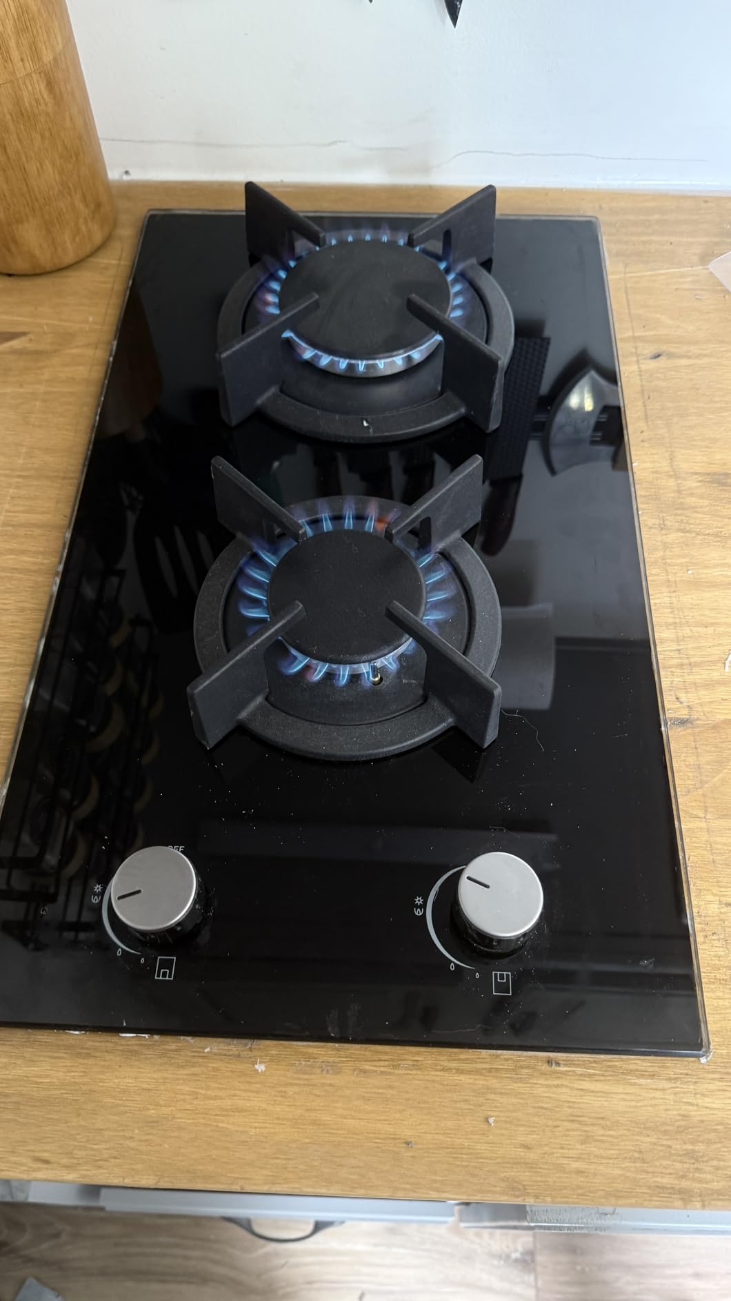 Gas Cooktop 30 Inch, Amzgachfktch 5 Burners Propane Stove, Built-in NG/LPG Convertible Gas Stove Top, Black Tempered Glass customer photo 2