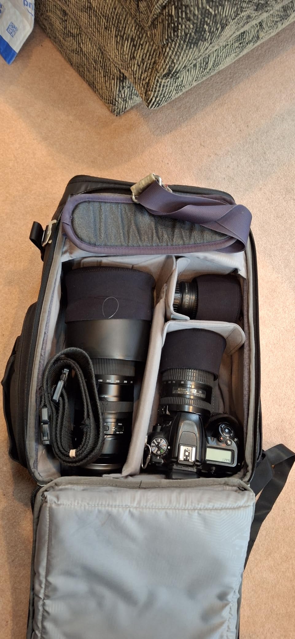 K&F CONCEPT Camera Backpack, 22L Expandable Camera Bag with Rain Cover | with Tripod Holder & 15.6in Laptop Compartment, Quick Access & Water Resistant for Canon/Nikon/Sony/DJI/DSLR Mirrorless, B06 customer photo 1