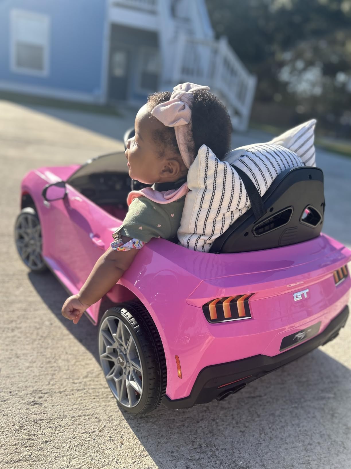 Best Choice Products Kids 12V Electric Ride On Car Officially Licensed Ford Mustang w/Parent Control, LED Lights, 2 Speeds, Bluetooth - Red customer photo 1