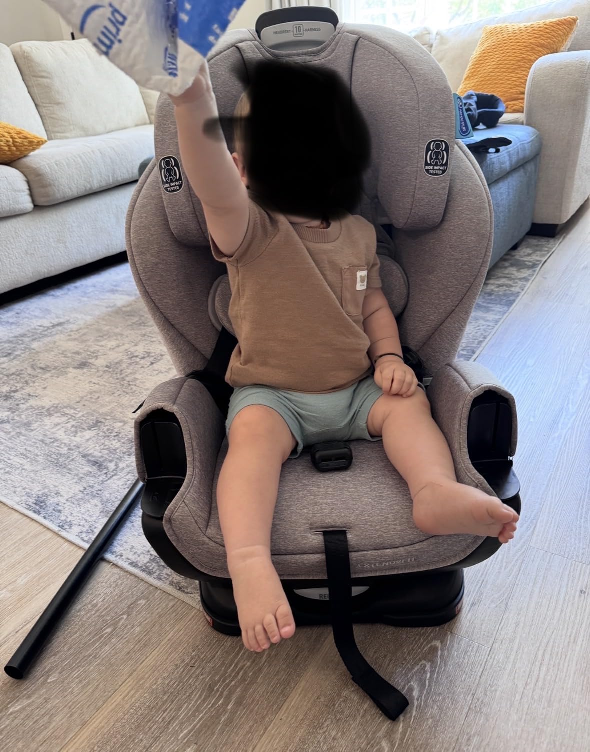 Graco Extend2Fit Convertible Car Seat, Rear and Forward Facing Car Seat with Adjustable Extension Panel for Extra Legroom, Great Gift for Baby Shower or Baby Registry, Gotham customer photo 2