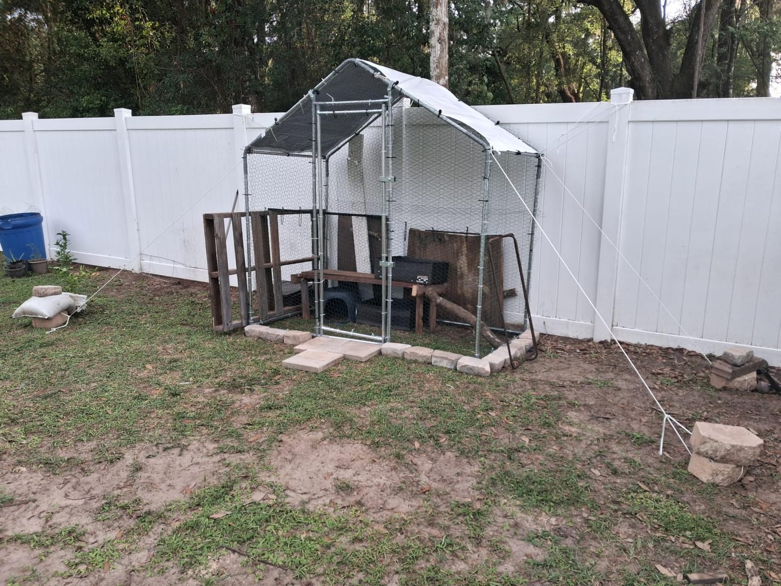 VEVOR Large Metal Chicken Coop with Run, 9.8x26.5x6.5 ft Walk-in Chicken Runs for Yard with Cover, Spire Roof Hen House with Security Lock for Outdoor and Backyard, Farm, Duck Rabbit Cage Poultry Pen customer photo 2