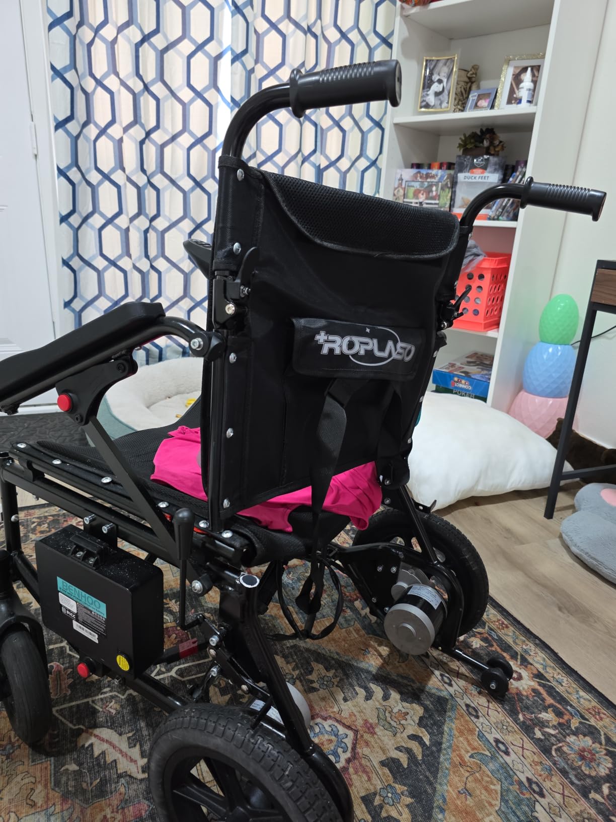 Foldable Electric Wheelchair for Adults, Lightweight Motorized | 38lb frame, 330lb load, 19.4