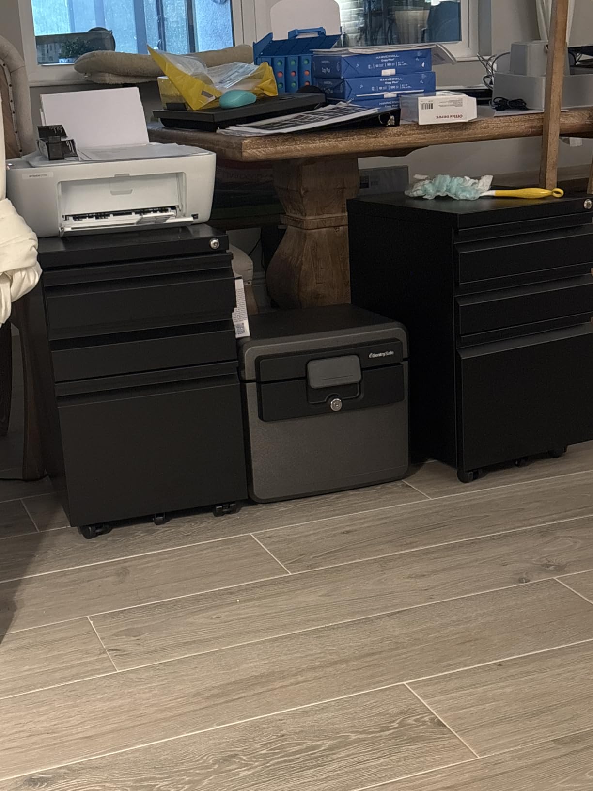 Approgreent 2 Drawer File Cabinet, File Cabinets for Home Office, Printer Stand, File Cabinet with Lock, Lateral Filing Cabinet for A4/Letter/Legal Size File Folders, Assembly Required (Black) customer photo 2