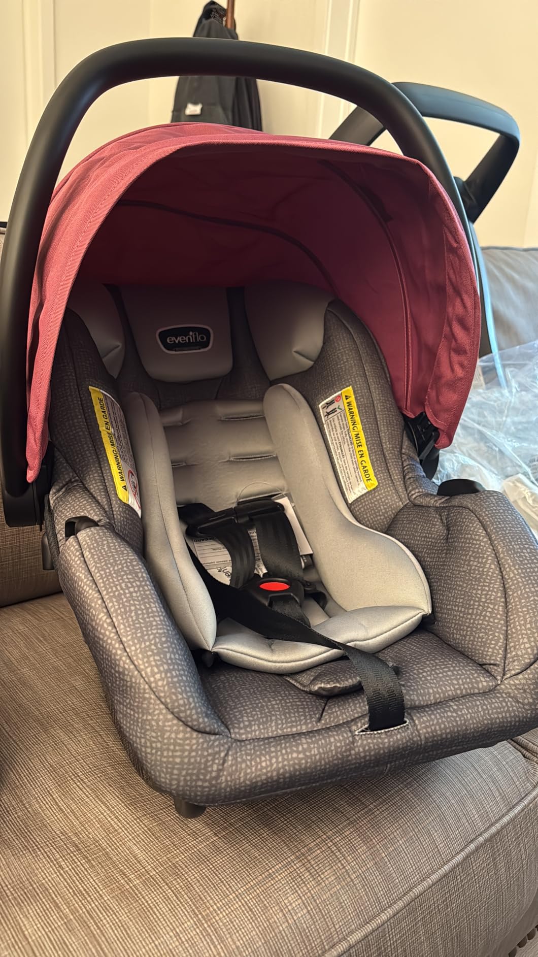 Evenflo Pivot Modular Travel System with LiteMax Preemie and Infant Car Seat (Dusty Rose Pink) customer photo 2
