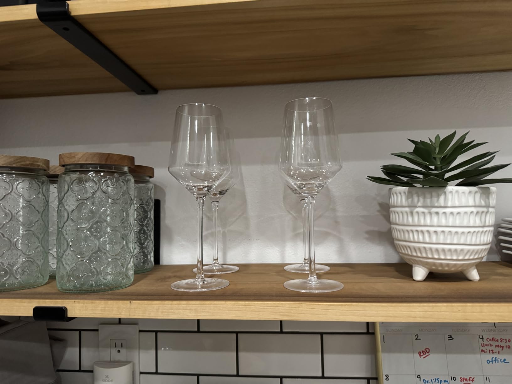 OJA Wine Glasses Set, Crystal Stemless Red Wine Glass, Set of 4, 15 oz | No Stem, Clear, Sturdy Drinking Glass for White Wine, Daily Use customer photo 2