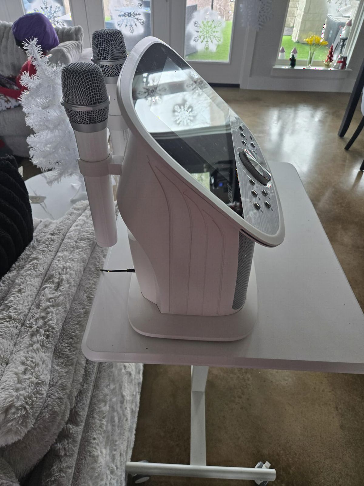Singing Machine Platinum Plus All-in-One Karaoke System with 2 Wireless Mics, Bluetooth/WiFi, Portable Premium Sound Speaker, App Compatible (YouTube, Spotify) for Home & Parties - Black customer photo 1