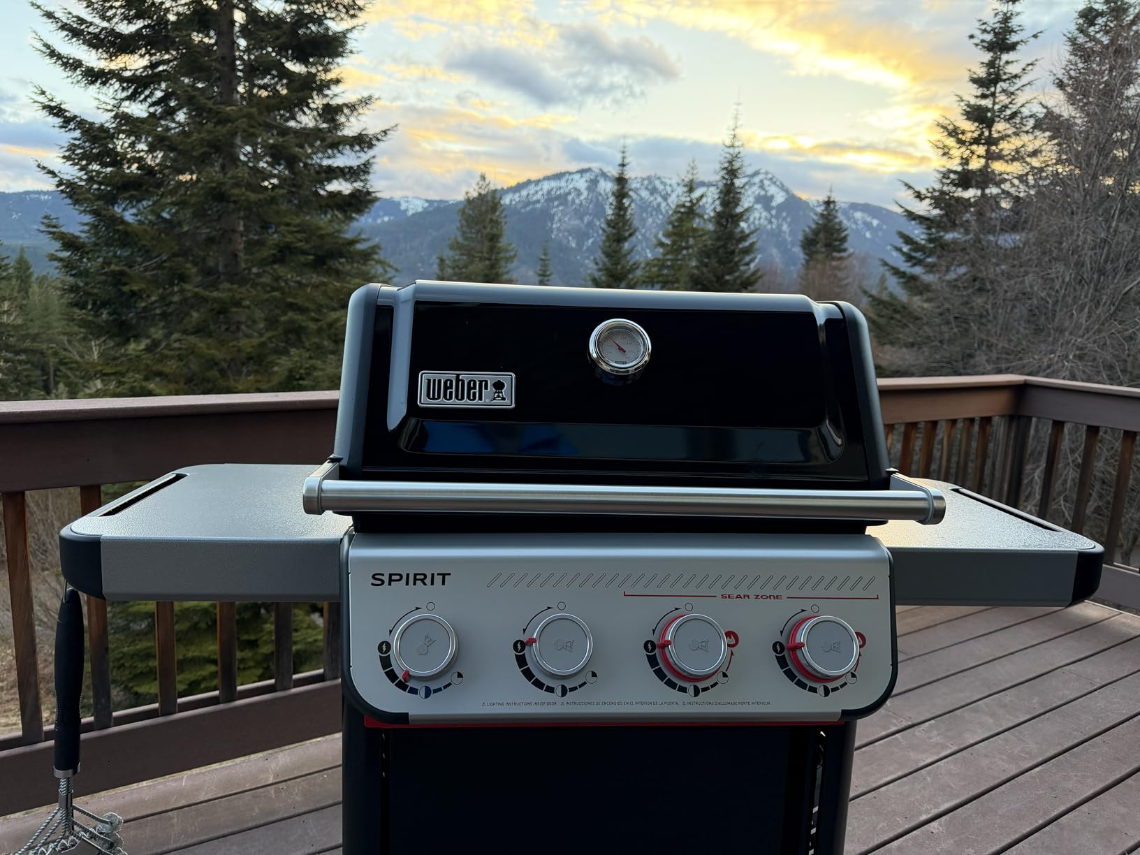 Weber Spirit E-425 Liquid Propane Gas Grill for Outdoor Cooking and BBQ, 4 Burner, Black - Porcelain-Enameled Cast-Iron Grates, 2 Boost Burners &Sear Zone customer photo 2