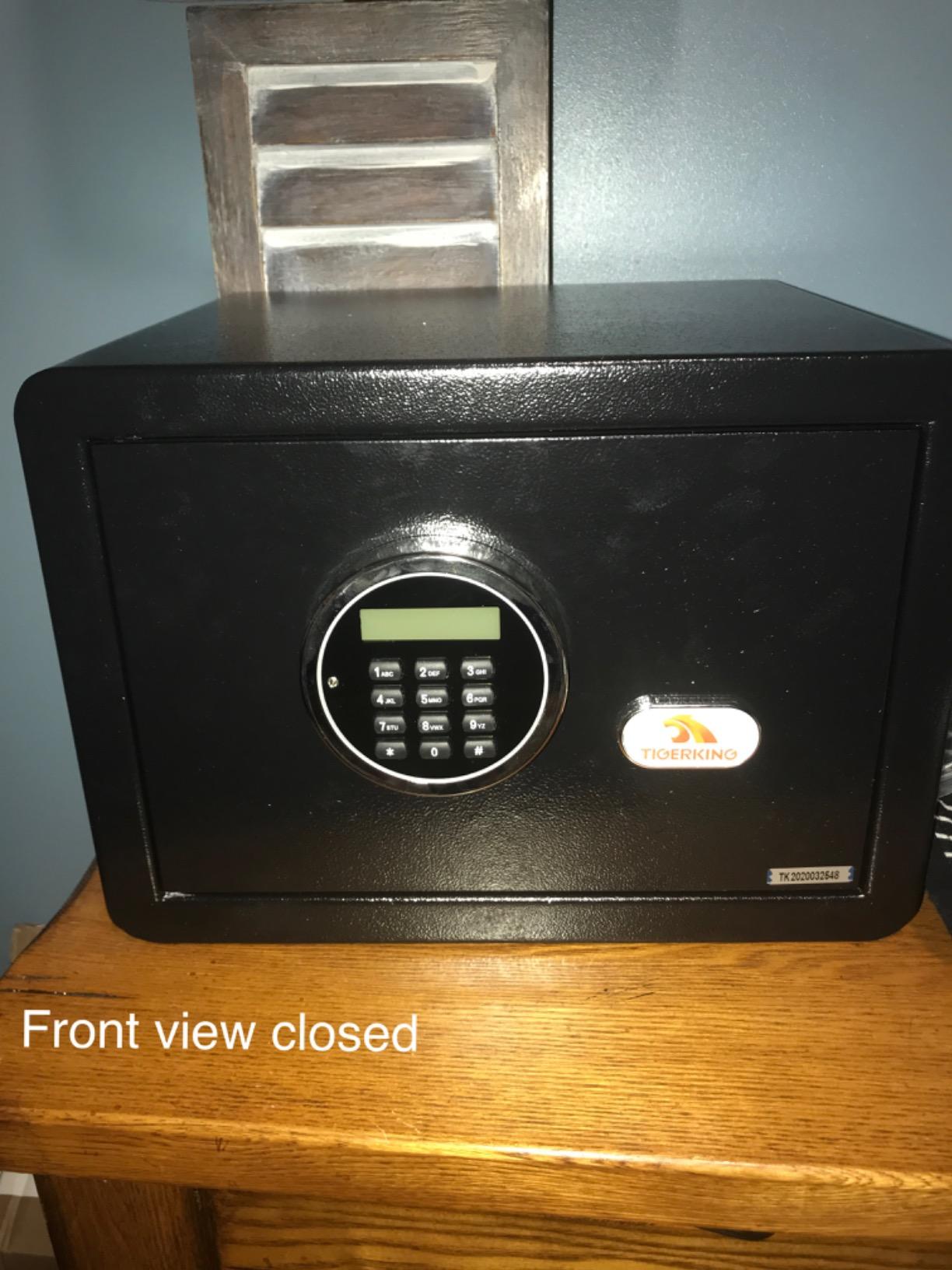 TIGERKING Small Drop Safe, White Cash Depository Safe, 1.2 Cu Ft | 20 lb Steel Body, Digital Keypad, Alarm System, Dual Bolts for Small Business customer photo 1