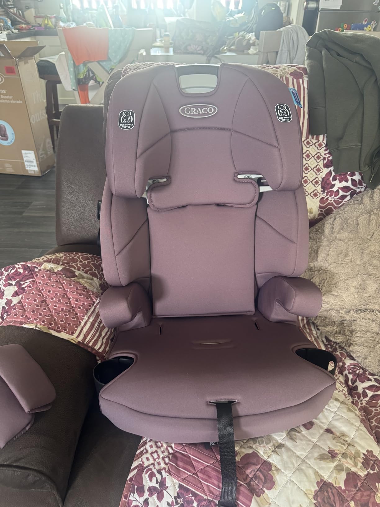 Graco Tranzitions 3-in-1 Harness Booster Car Seat, Forward Facing Car Seat, Highback, to Backless Booster, Cinder customer photo 2