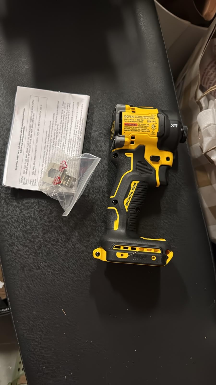 DEWALT 20V MAX 1/4 Inch Hydraulic Impact Driver (DCF870B) - Quiet, Brushless, LED Halo Ring customer photo 1