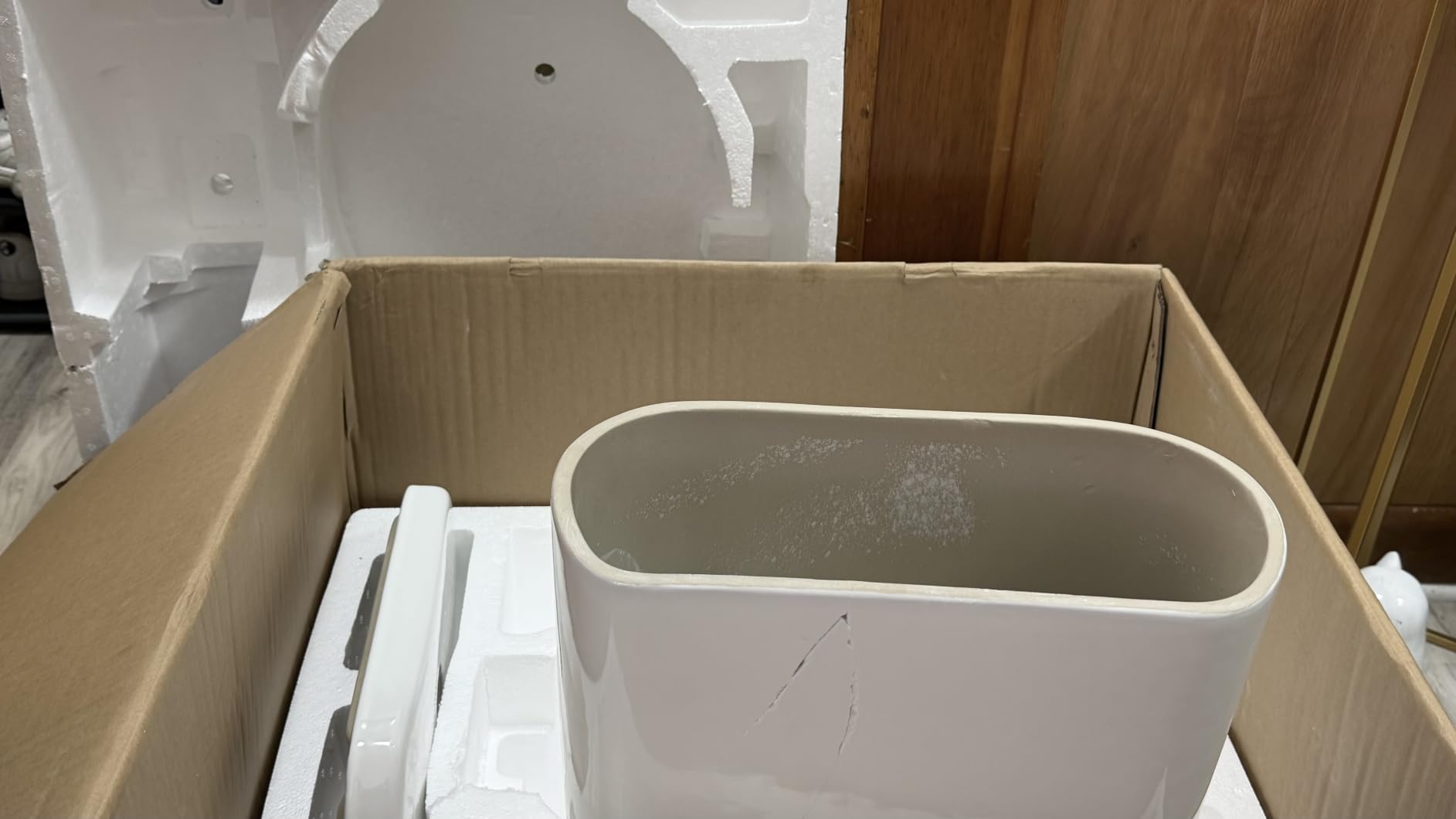 SUPERFLO 750W Macerating Toilet System, Upflush Toilet for Basement - 4 Water Inlet customer photo 1