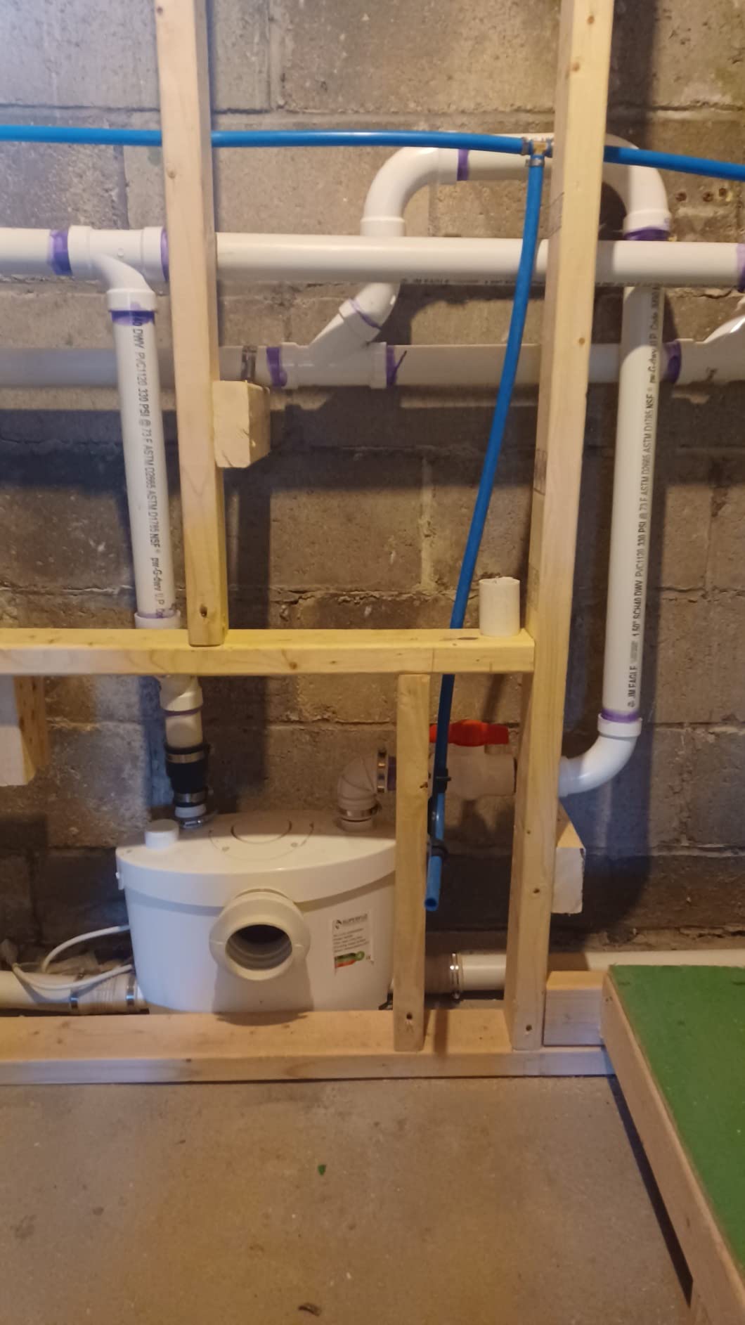SUPERFLO 750W Macerating Toilet System, Upflush Toilet for Basement - 4 Water Inlet customer photo 2