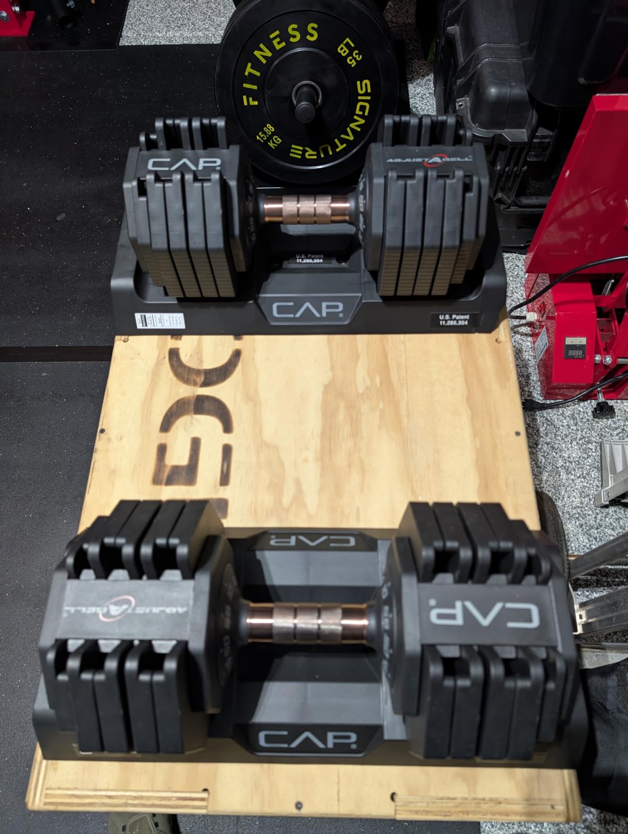 CAP ADJUSTABELL Adjustable Dumbbell Set, Premium Quick Select Adjustable Weights for Strength Training, Singles & Pairs, 12.5 LB, 25 LB & 55 LB, Round & Hex Dumbbells, Multiple Grip Handle Options customer photo 1