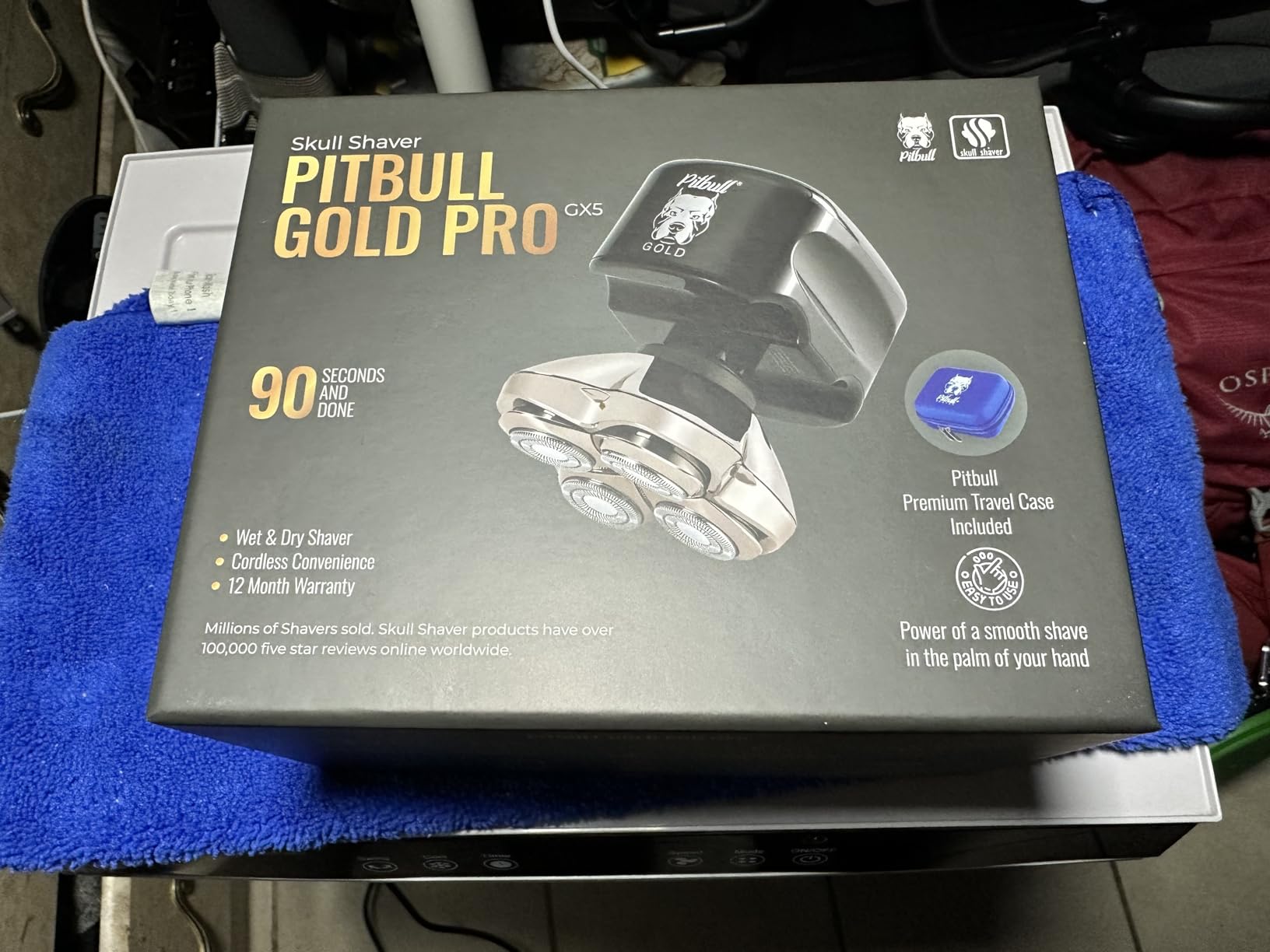 Skull Shaver Pitbull Gold PRO GX5 - Head & Face Shaver for Bald Men | Cordless Wet/Dry Rotary Razor customer photo 2