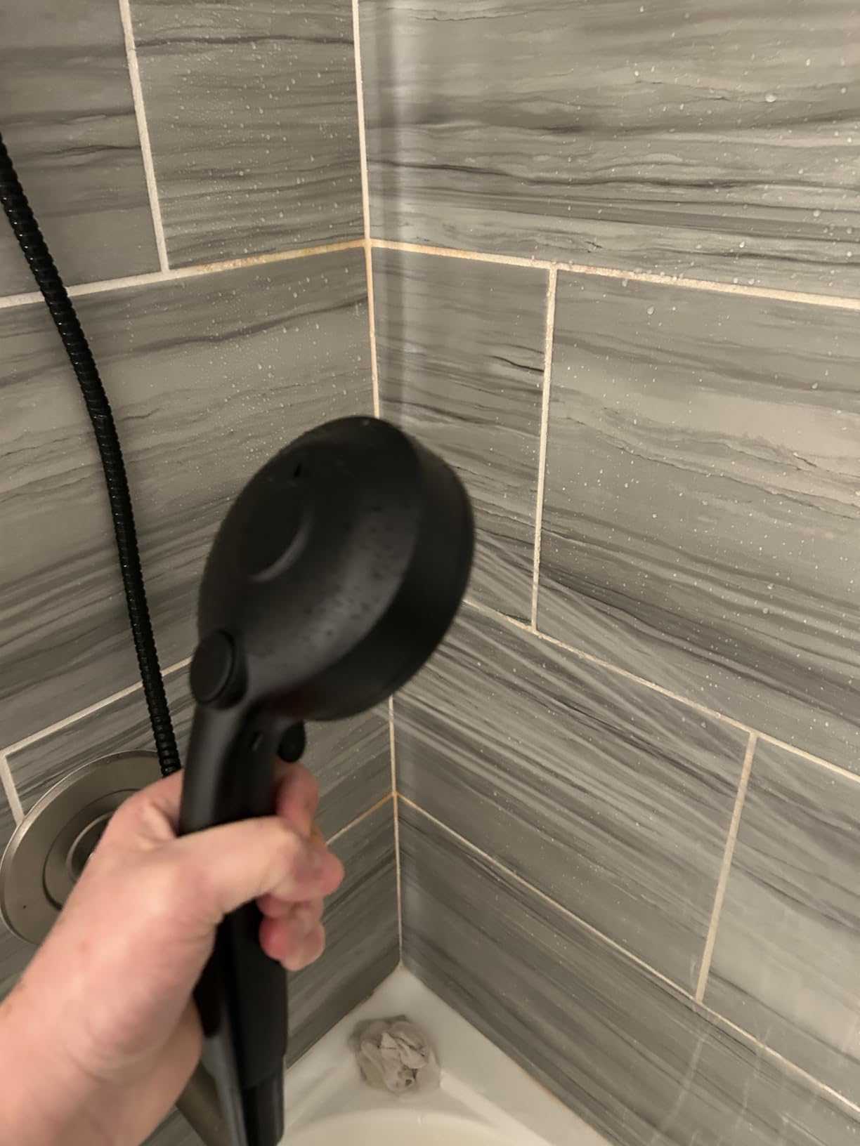 Delta 5-Setting HydroRain 2-in-1 Dual Shower Head with ProClean Spray, Brushed Nickel High Pressure Shower Head with Handheld Spray, 1.75 GPM Flow Rate, Satin Nickel 75419SN customer photo 1