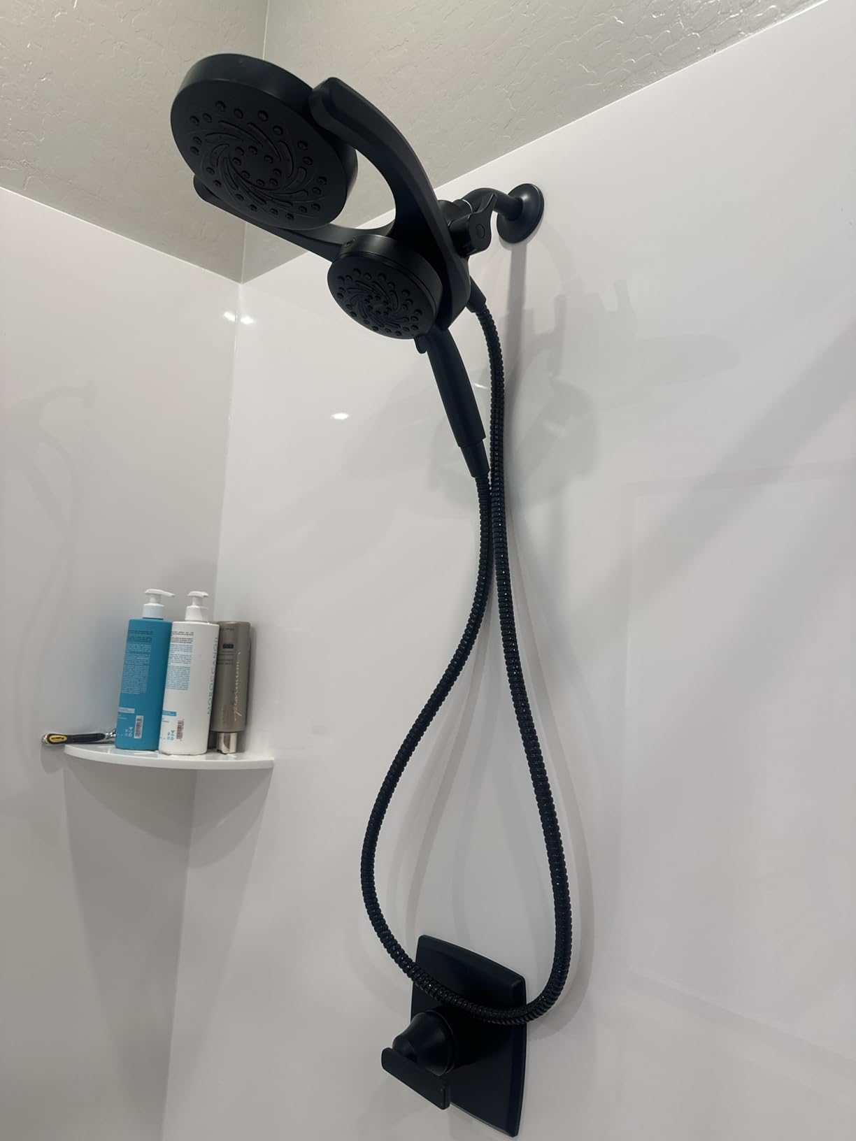 Delta 5-Setting HydroRain 2-in-1 Dual Shower Head with ProClean Spray, Brushed Nickel High Pressure Shower Head with Handheld Spray, 1.75 GPM Flow Rate, Satin Nickel 75419SN customer photo 2