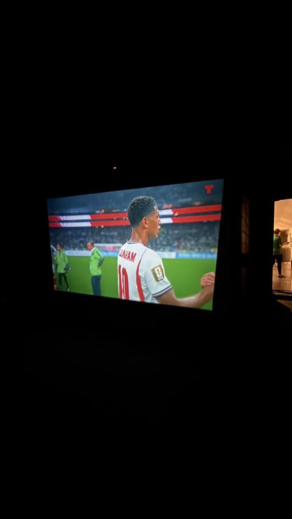 120 Inch Outdoor Projector Screen with Stand, 16:9 4K HD Portable Movie Screen, Lightweight Indoor Outdoor Projector Screen, Wrinkle-Free Screen with Carry Bag for Backyard, Camping, Home Theater customer photo 1